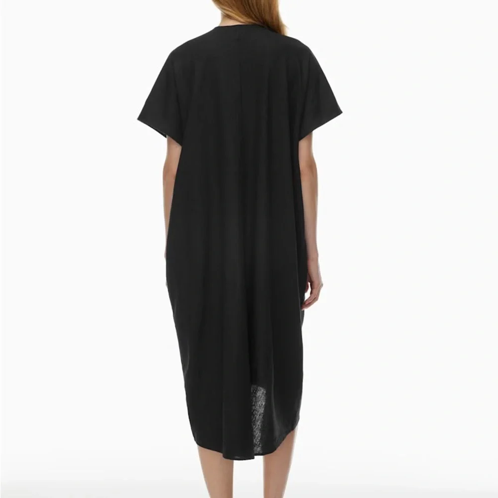 Babaton Charette linen kaftan style dress navy - Picture 3 of 6